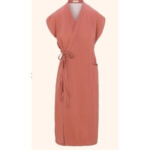 Odd Bird Aydin Wrap Lounge Dress Luxury 100% Soft Cotton Gauze